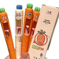 Kawaii Neutral Pen Cartoon Creative Carrot Shape Press School Student