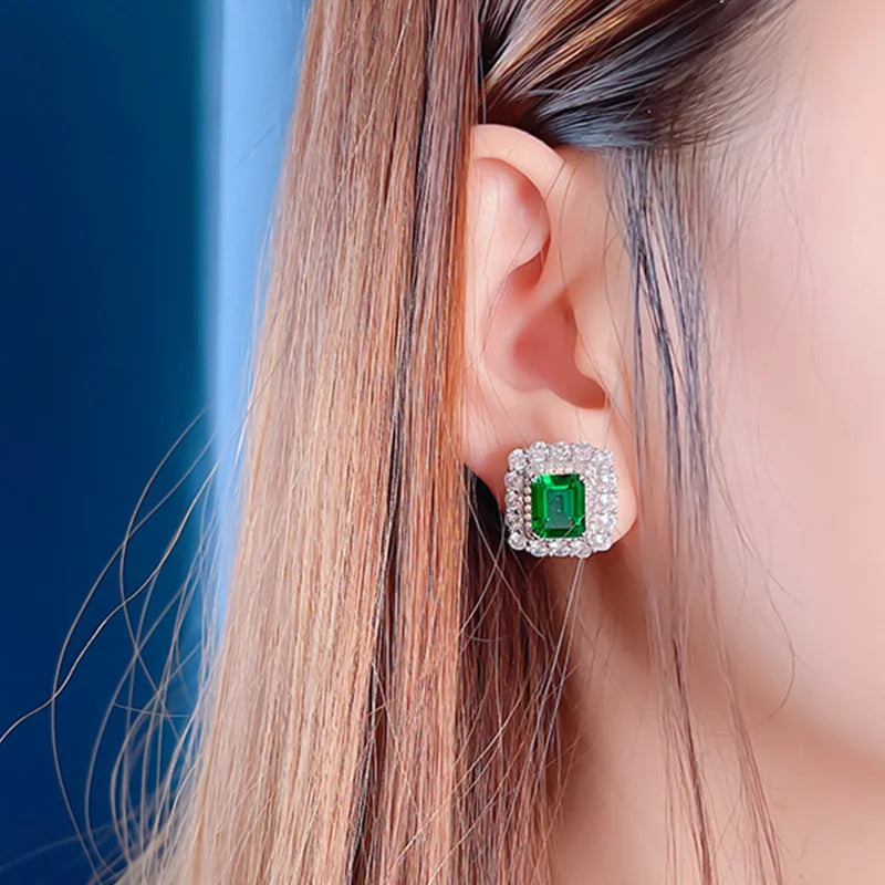 Huitan Cubic Zirconia Stud Earrings – Women's Fashion Jewelry