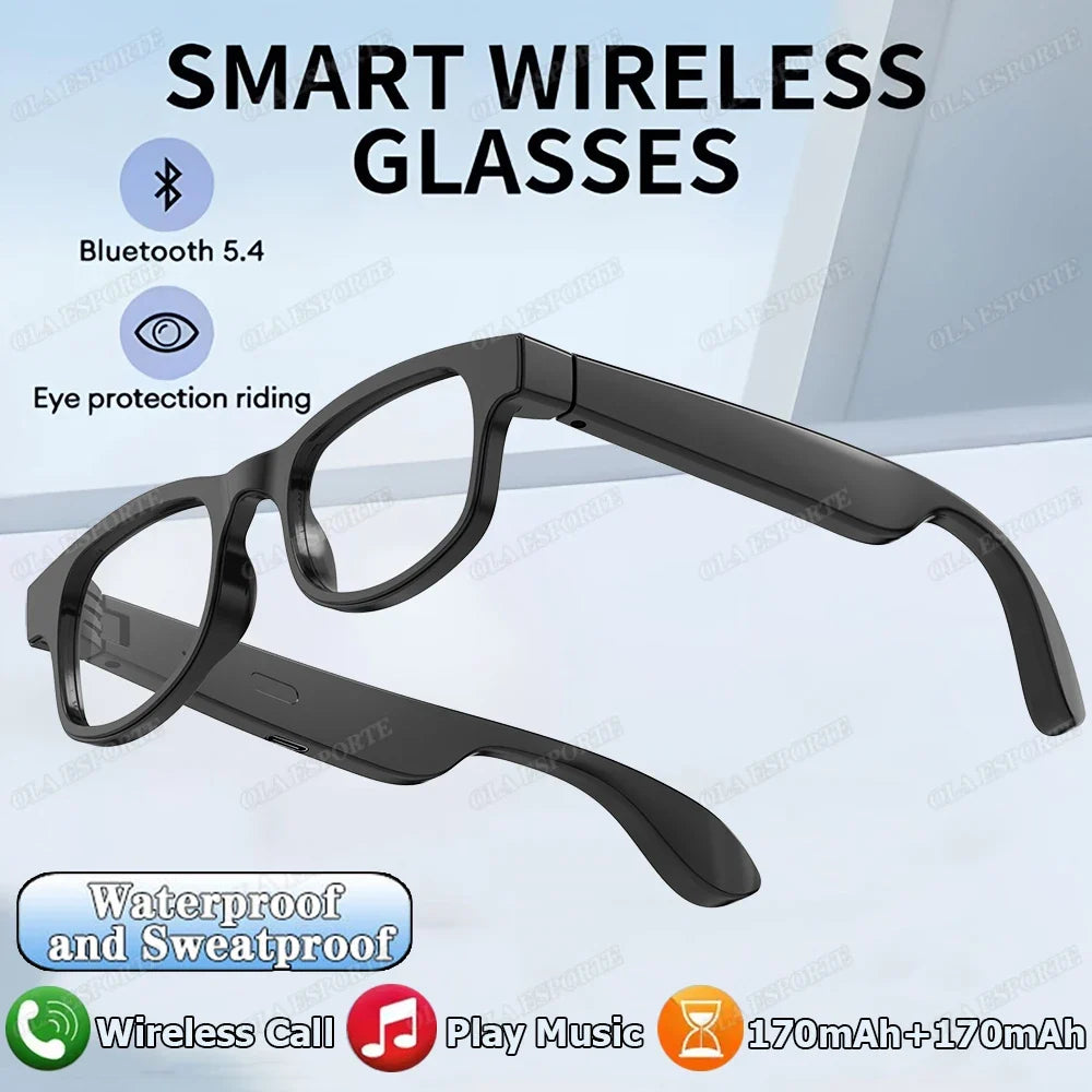 Smart Glasses AI Voice Assistant Bluetooth HD Camera Sunglasses