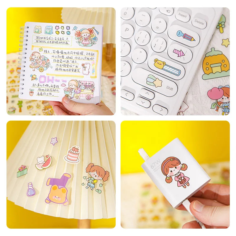 20 Sheets Waterproof Stickers Kids Toddlers 1000+ Vivid Children Boys