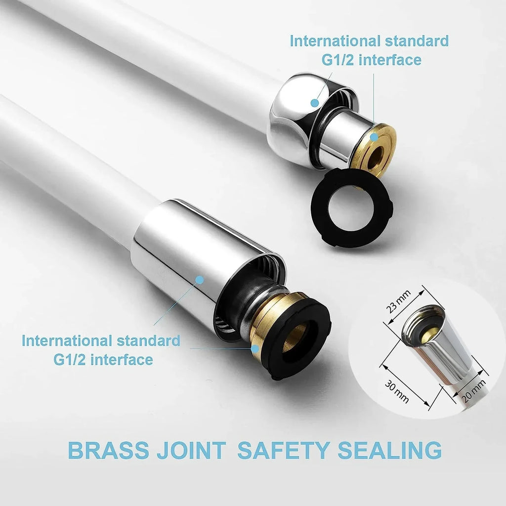 Flexible PVC High-Pressure Shower Hose – Anti-Kink Universal Fit