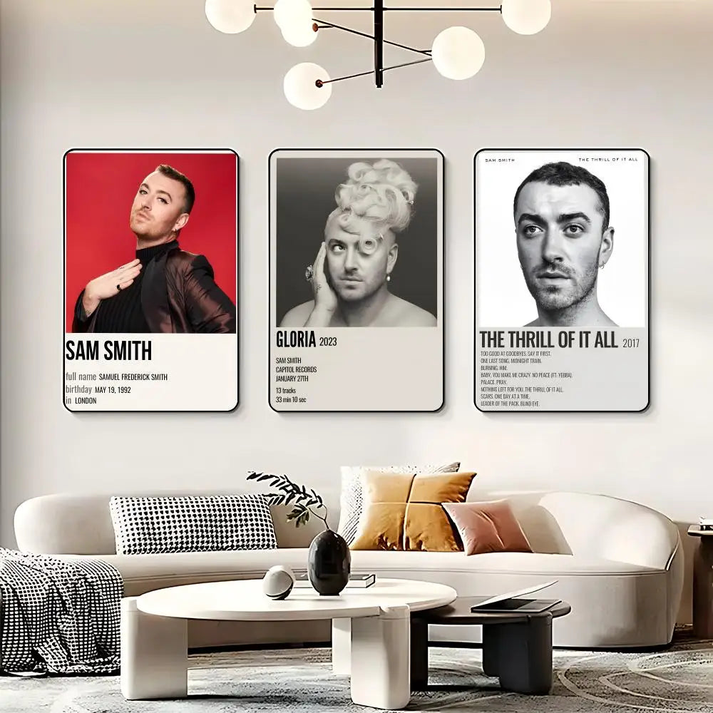 Sam Smith HD Wall Poster – Self-Adhesive Waterproof PVC Art