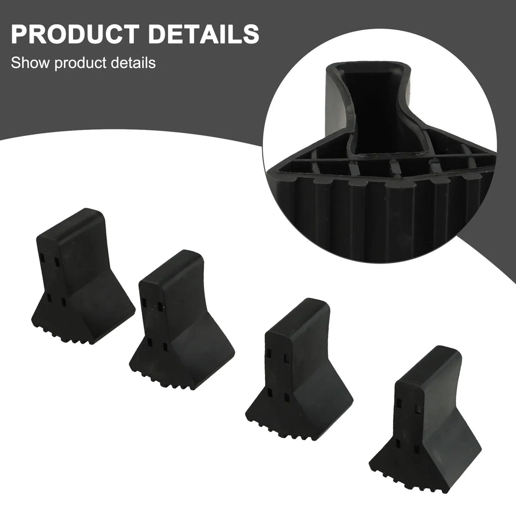 Non-Slip Rubber Ladder Feet Pads & Furniture Protectors 4/6 Pcs