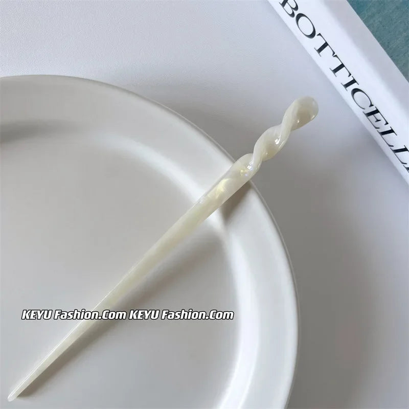 Chinese Acetate Hair Sticks – Vintage Chopstick Hairpin for Women