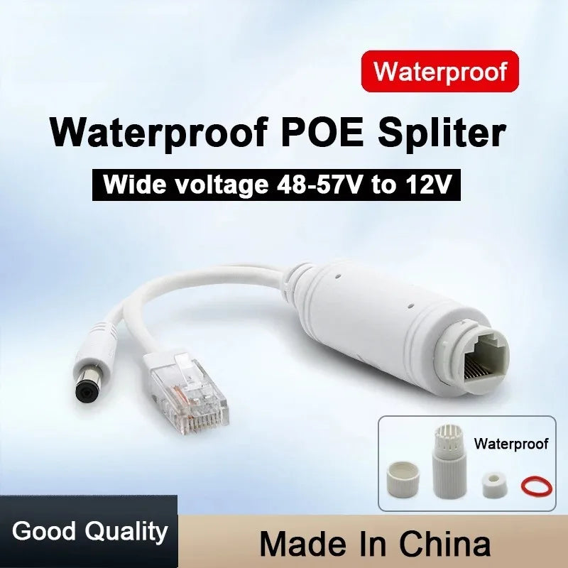 Waterproof POE Splitter 48V to 12V for IP Camera | Power Module