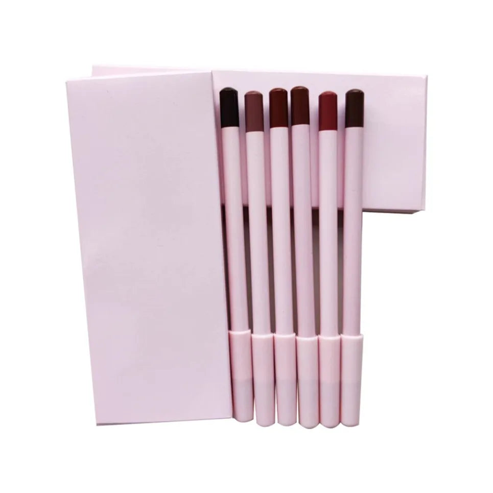 6-Piece Waterproof Matte Lip Liner Set | Vegan, Long-Lasting