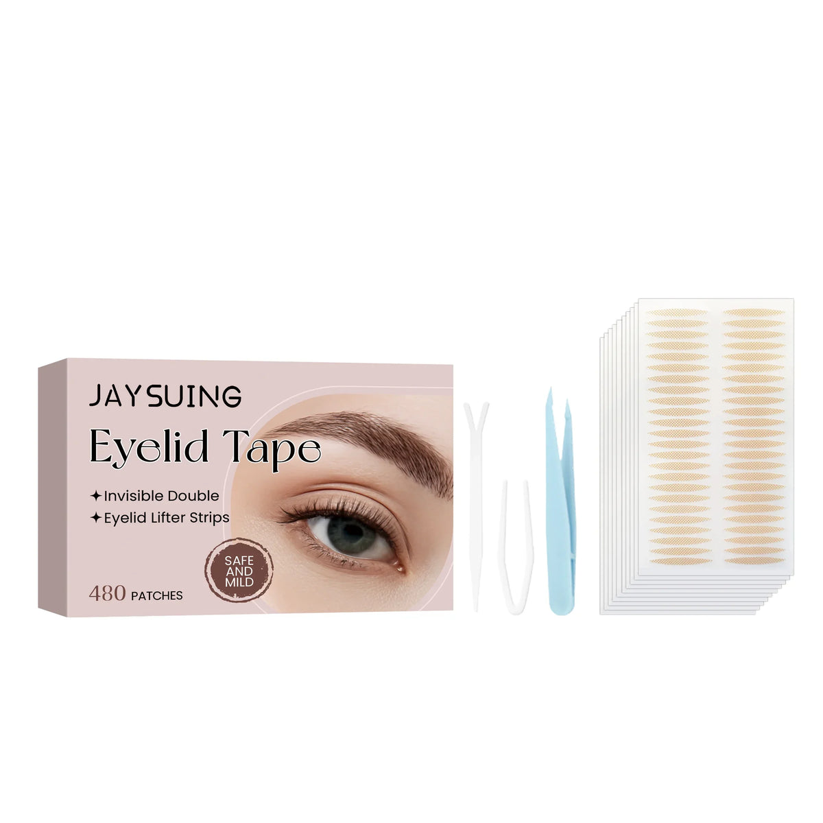 480pcs Invisible Eyelid Tape – Natural Eye Lift Strips