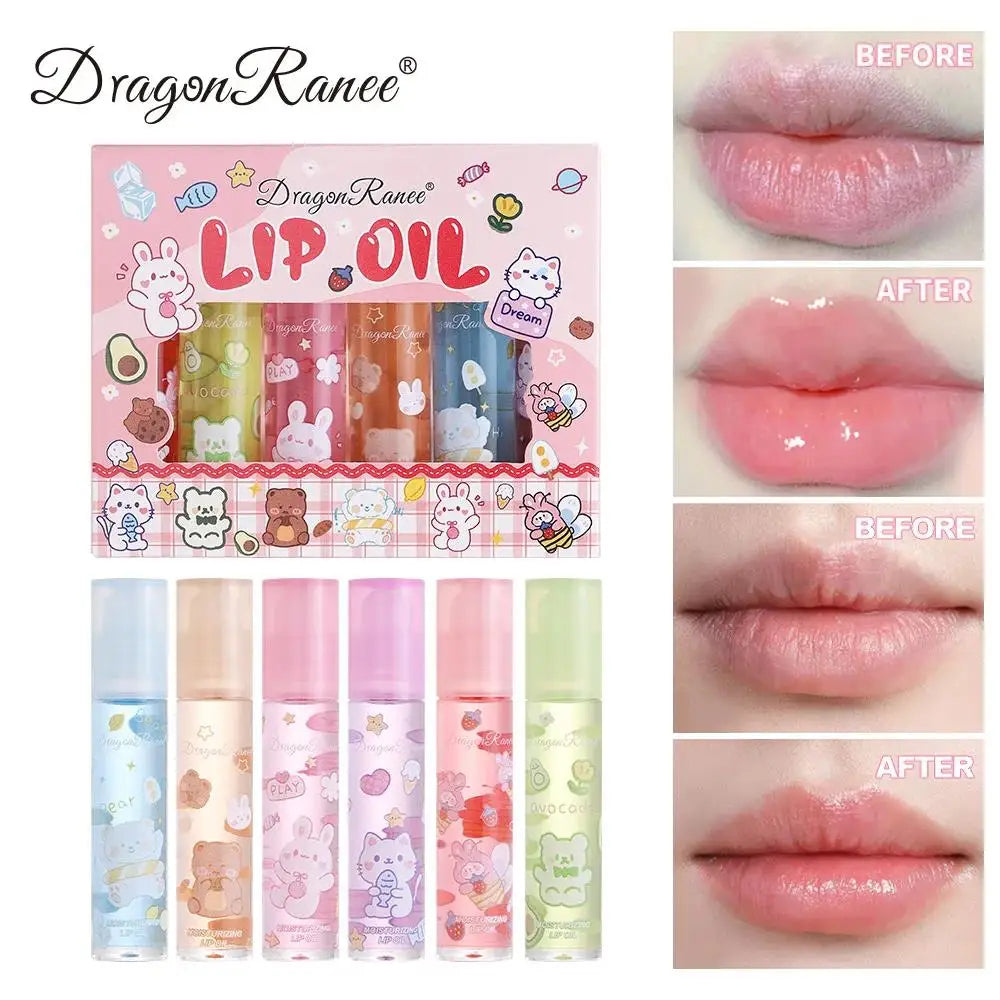 Dragon Ranee 6-Piece Hydrating Lip Oil Set – Flower Jelly Gloss