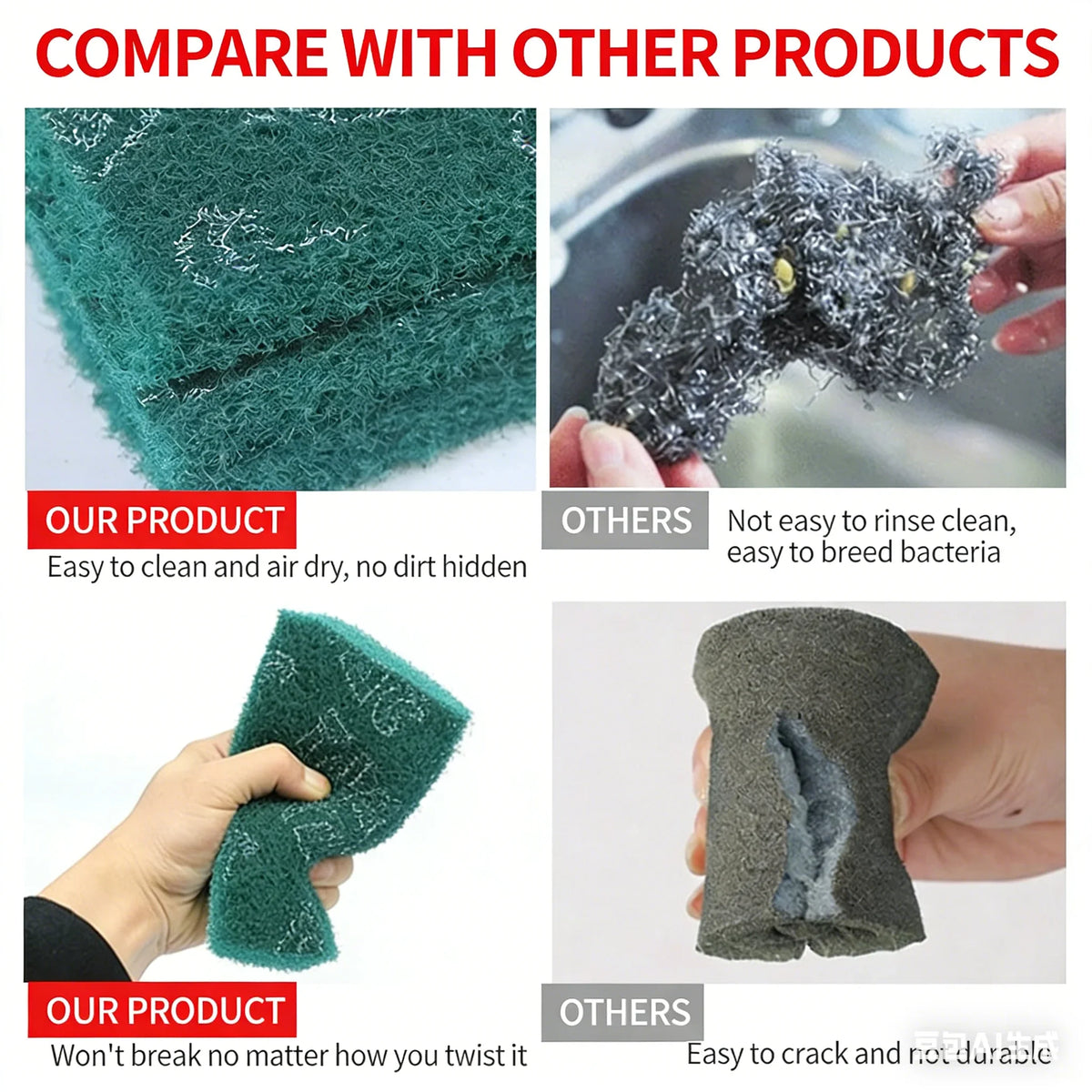 5M Stainless Steel Scouring Pad Roll – Metal & Wood Polishing