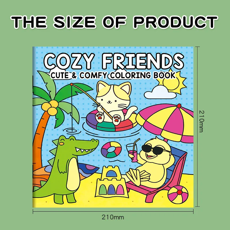 Children's Painted Painting Book Cozy Friend Cute Comfy Coloring