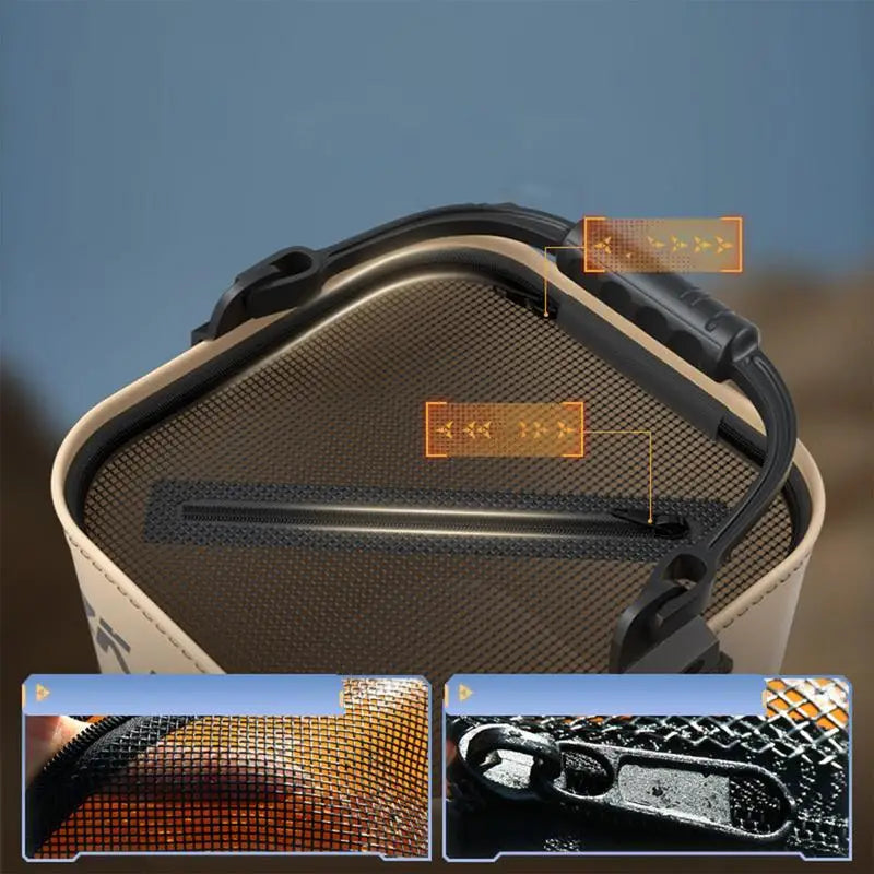 Fishing Bucket Foldable Fish Bait Multifunctional Waterproof Water