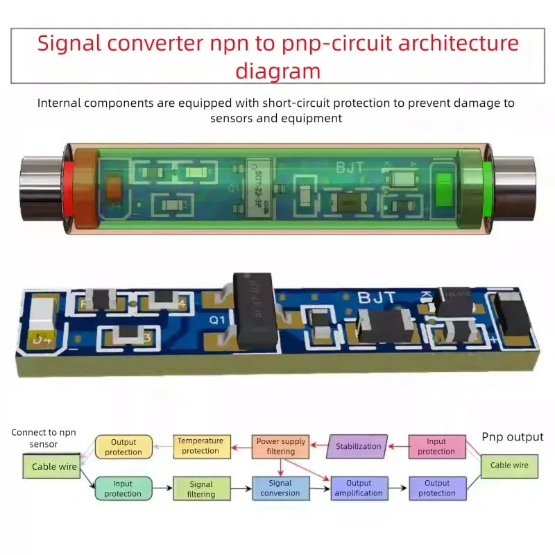 5-Pack PLC Signal Converter – NPN to PNP Sensor Switch