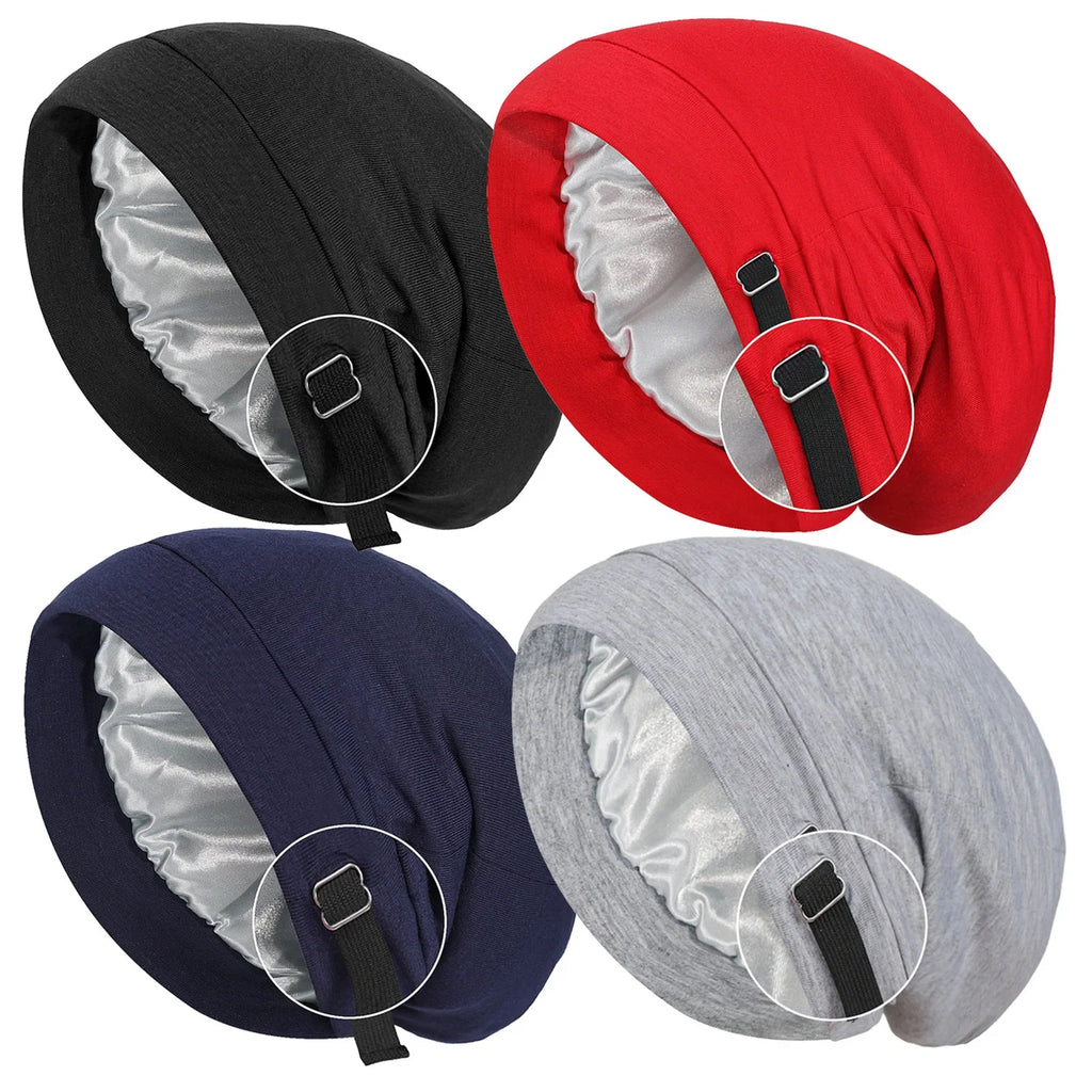 Satin Sleep Bonnet – Adjustable Hair Cap for Women