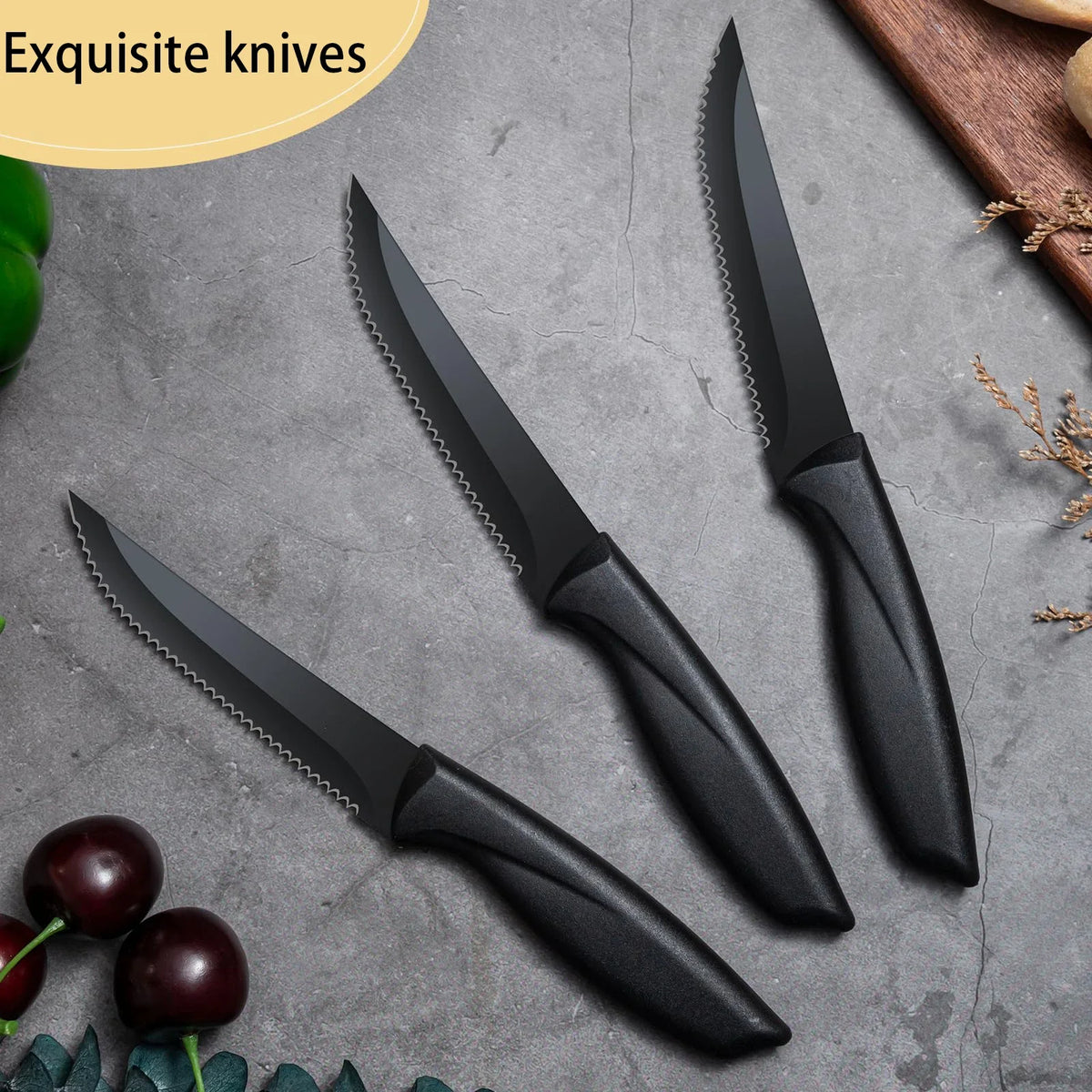 Stainless Steel Steak Knife Set – 2, 4, 6 or 8 Piece Kitchen
