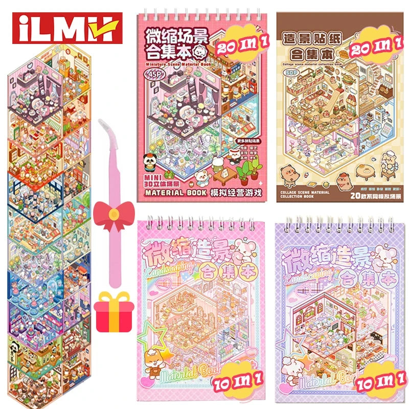 20-in-1 3D Cartoon Sticker Scene Book | DIY Creative Gift for Kids