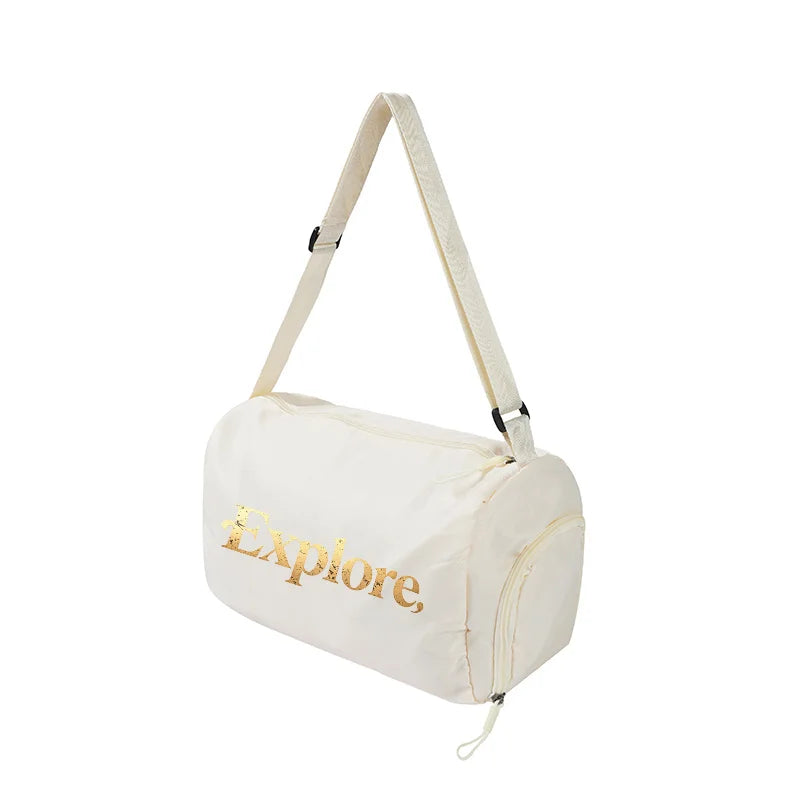 Nature Print Oxford Fitness Bag Waterproof Crossbody Gym Duffle Large