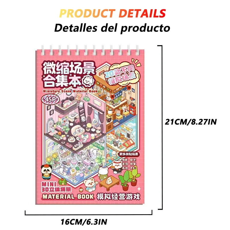 20-in-1 3D Cartoon Sticker Scene Book | DIY Creative Gift for Kids