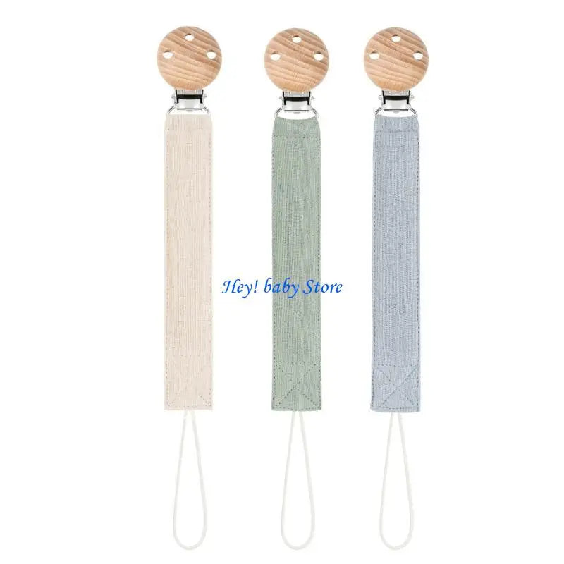 Baby Pacifier Dummy Chain Clips | 3-Pack Cotton Holder Set
