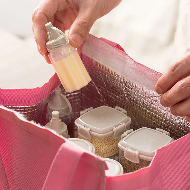 3-Pack Mini Squeeze Bottles – Portable Salad Dressing Containers
