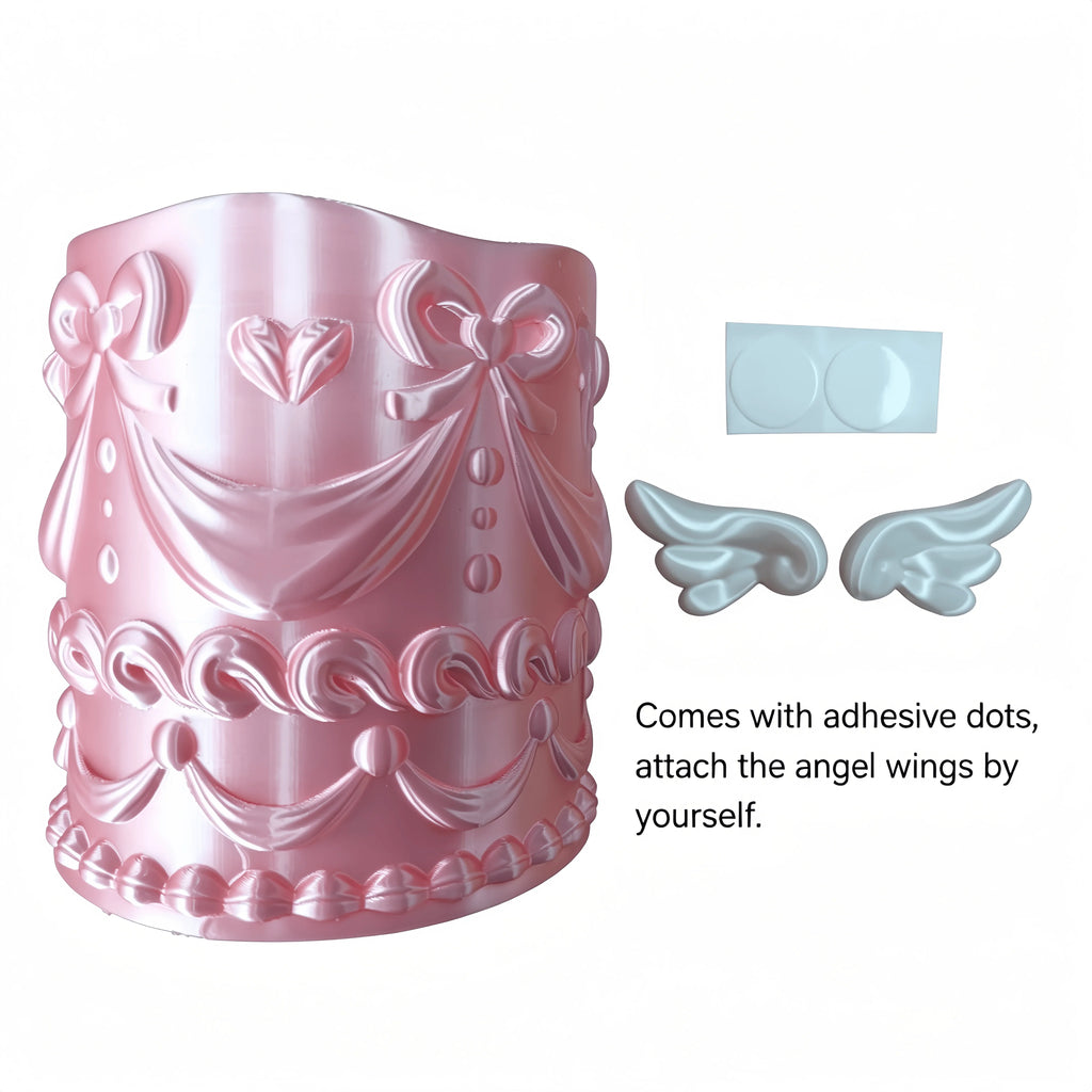 Angel Wings Makeup Brush Holder – Silk Texture Cosmetic Organizer