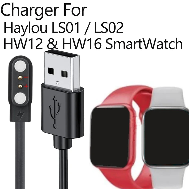 Magnetic USB Charger for Haylou LS01 LS02 HW12 HW16 Smartwatch