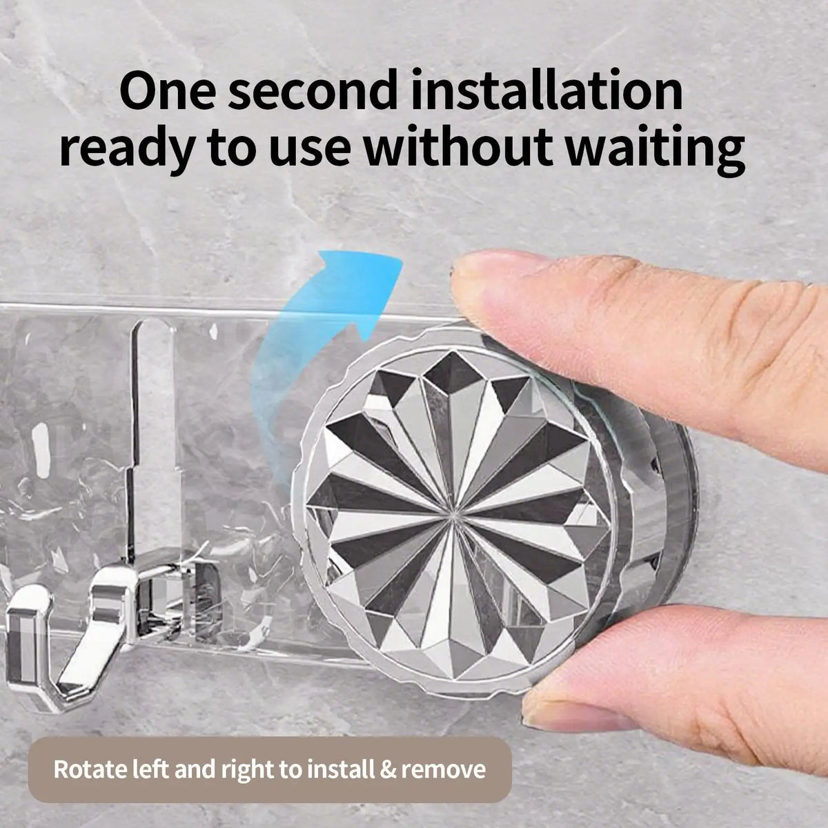 Heavy-Duty 5-Hook Suction Cup Wall Organizer | No-Drill