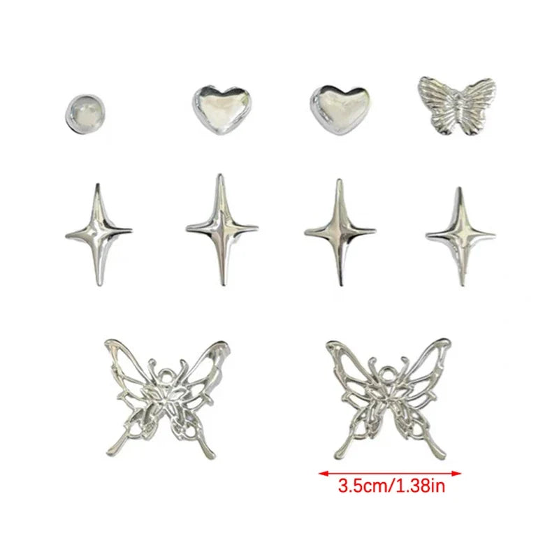 Butterfly Heart Detachable Shoe Chain Buckle Charms