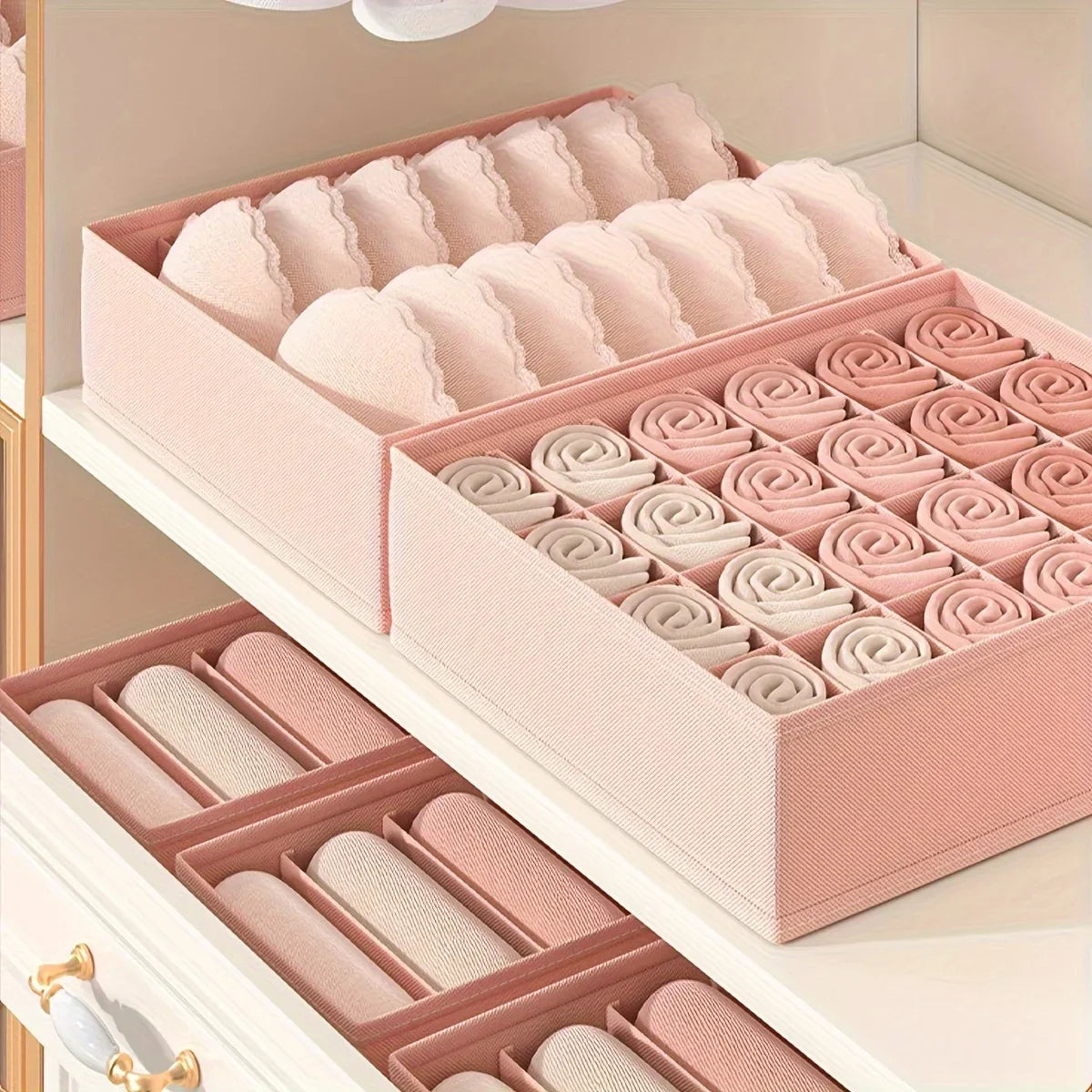 Space Saving Underwear Organizer Multi-compartment Drawer Bras