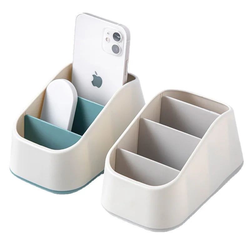 Desktop Storage Box Key Remote Control Grid Desk Stationery Sundries