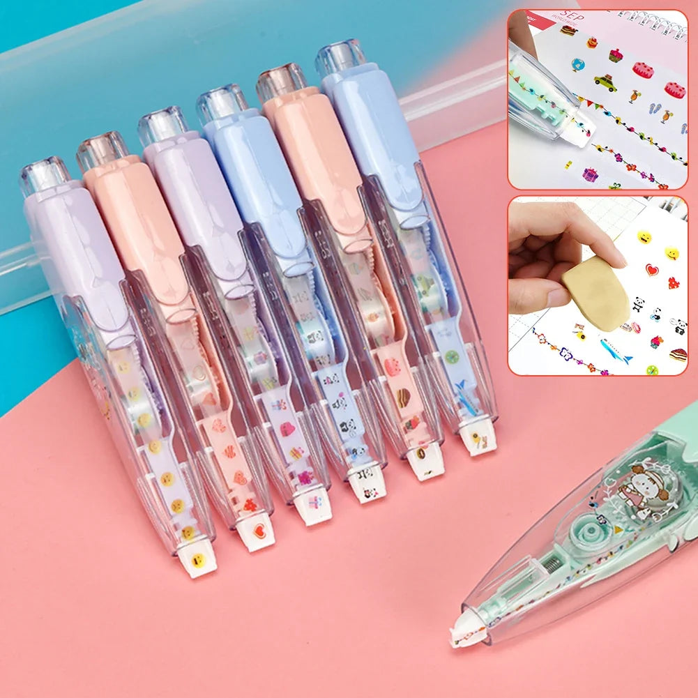 Cute Animal Decorative Tape Pen | DIY Craft Stationery