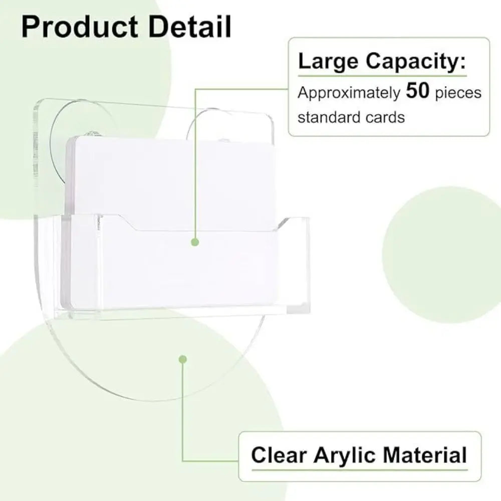 Acrylic Business Card Holder – Suction Cup Window Display Stand