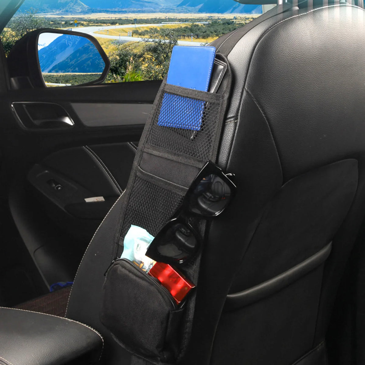 Universal Car Seat Side Organizer | Multi-Pocket Storage