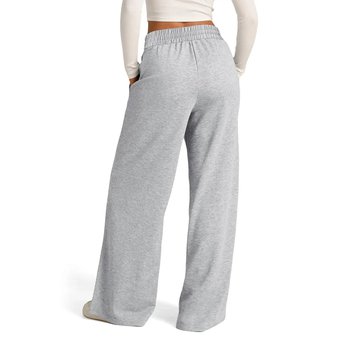 Women's Fleece Lined Wide Leg Sweatpants – High Waist Joggers
