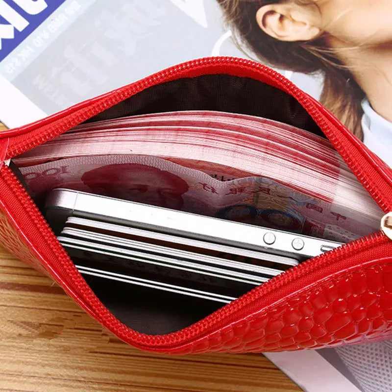 Crocodile PU Leather Wallet Clutch Purse | Card & Phone Holder