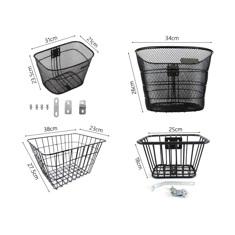 Metal Bicycle Basket – Front & Rear Hanging Bike Storage