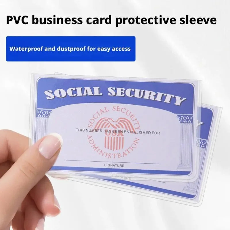 10-Pack Clear PVC Card Sleeves | Credit & ID Card Protectors