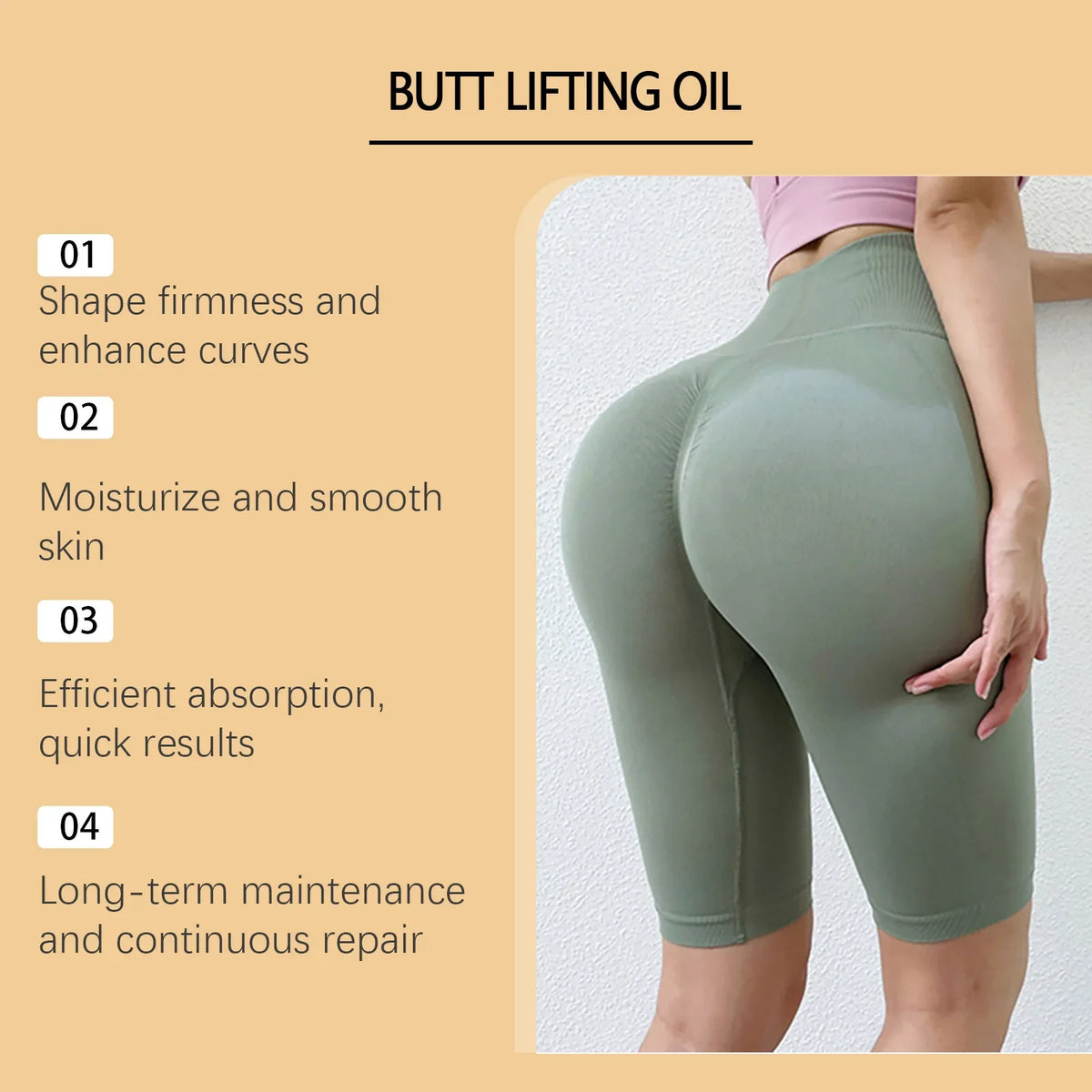 Hip Lifting Firming Body Oil – Natural Plant Massage Oil 30ml