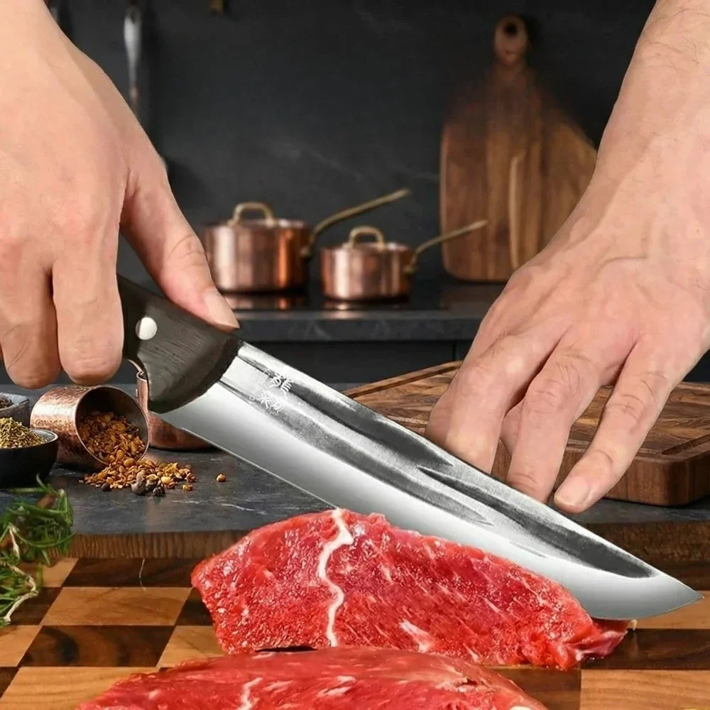 PLYS Hand-Forged Boning Knife – 14.8" Stainless Steel Butcher