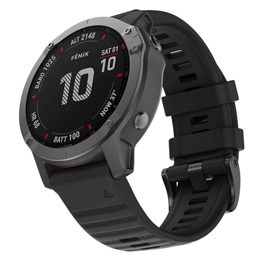 Silicone Quick Fit Band for Garmin Fenix 8/7/6/5 – 22mm & 26mm