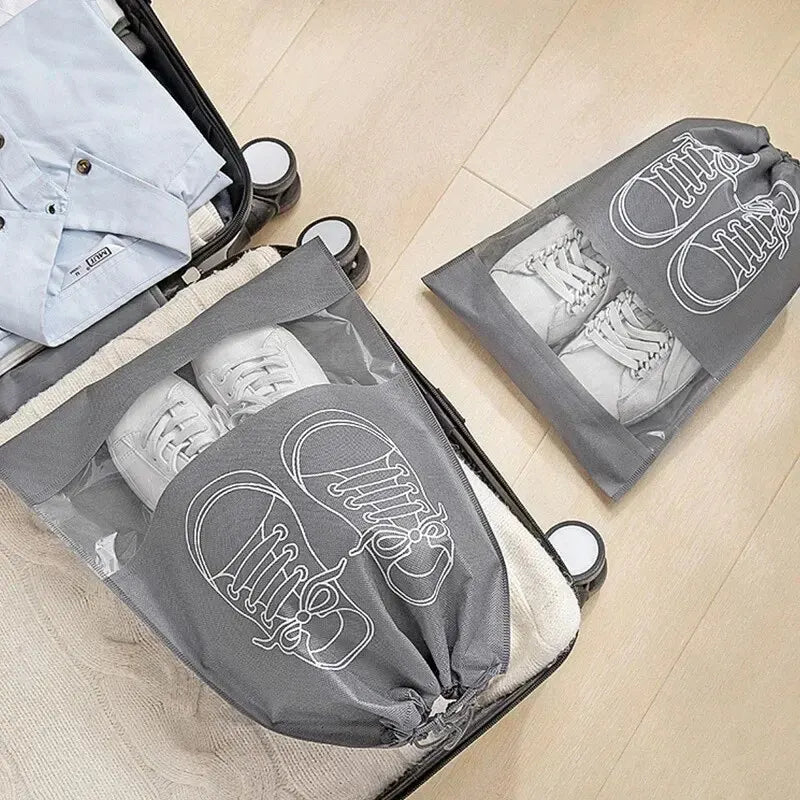 Travel Shoe Storage Bags Non-Woven Waterproof 5 or 10 Pack