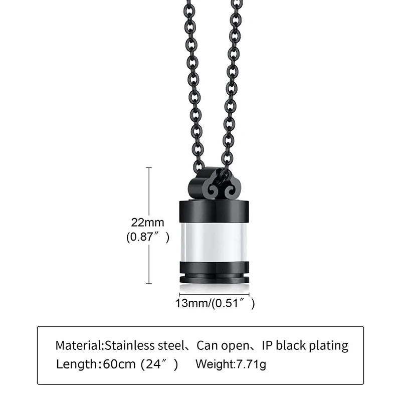 Fillable Glass Tube Urn Necklace – Keepsake Memorial Pendant