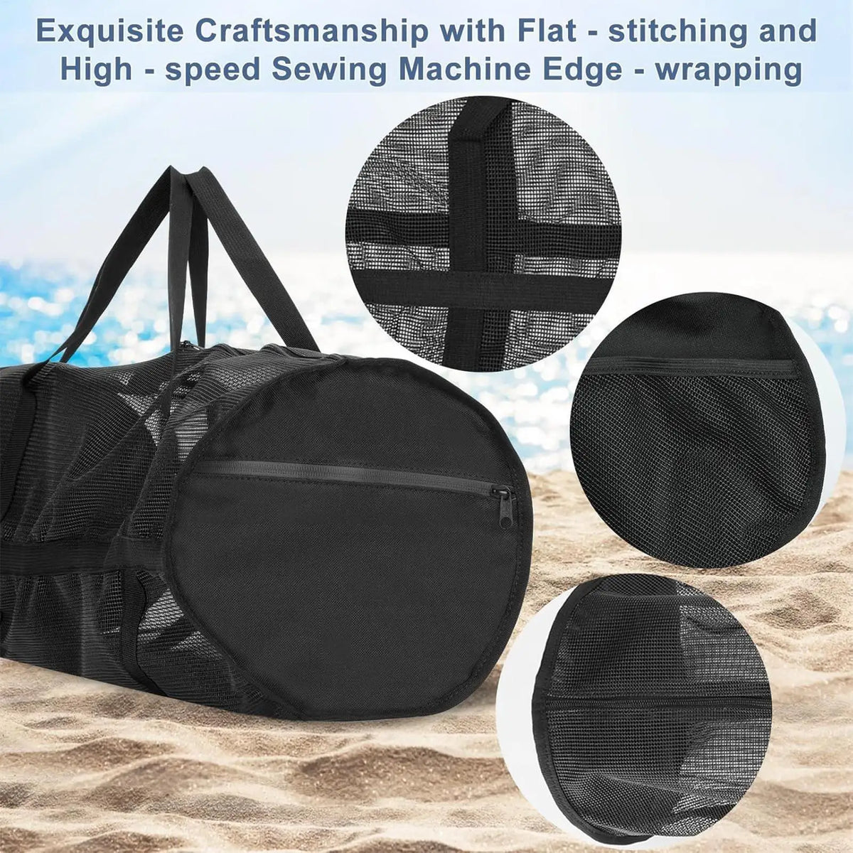 Foldable Mesh Swim Bag – Large Beach & Water Sports Gear Bag