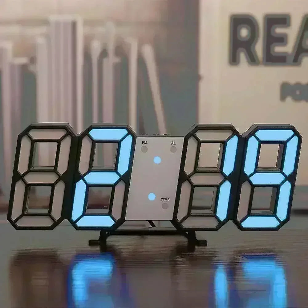 3D LED Digital Alarm Clock – Desk & Wall Home Decor
