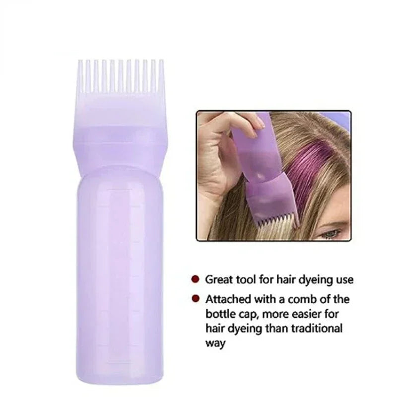 Hair Dye Applicator Bottle with Comb Brush | 160ml Color Tool