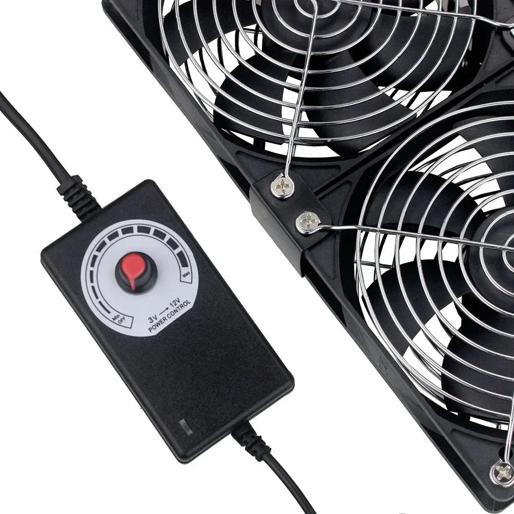 HOMEFISH 220V Exhaust Cooling Fan with Remote – 120mm DC Fan