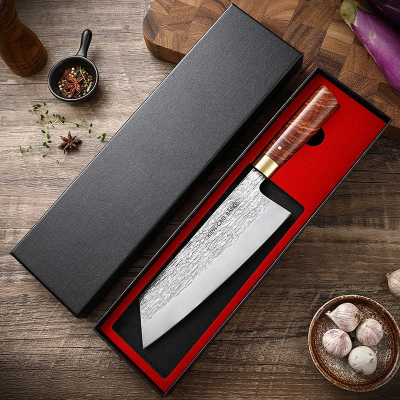 XUAN FENG Hand Forged Chef's Knife – D2 Steel, Wood Handle