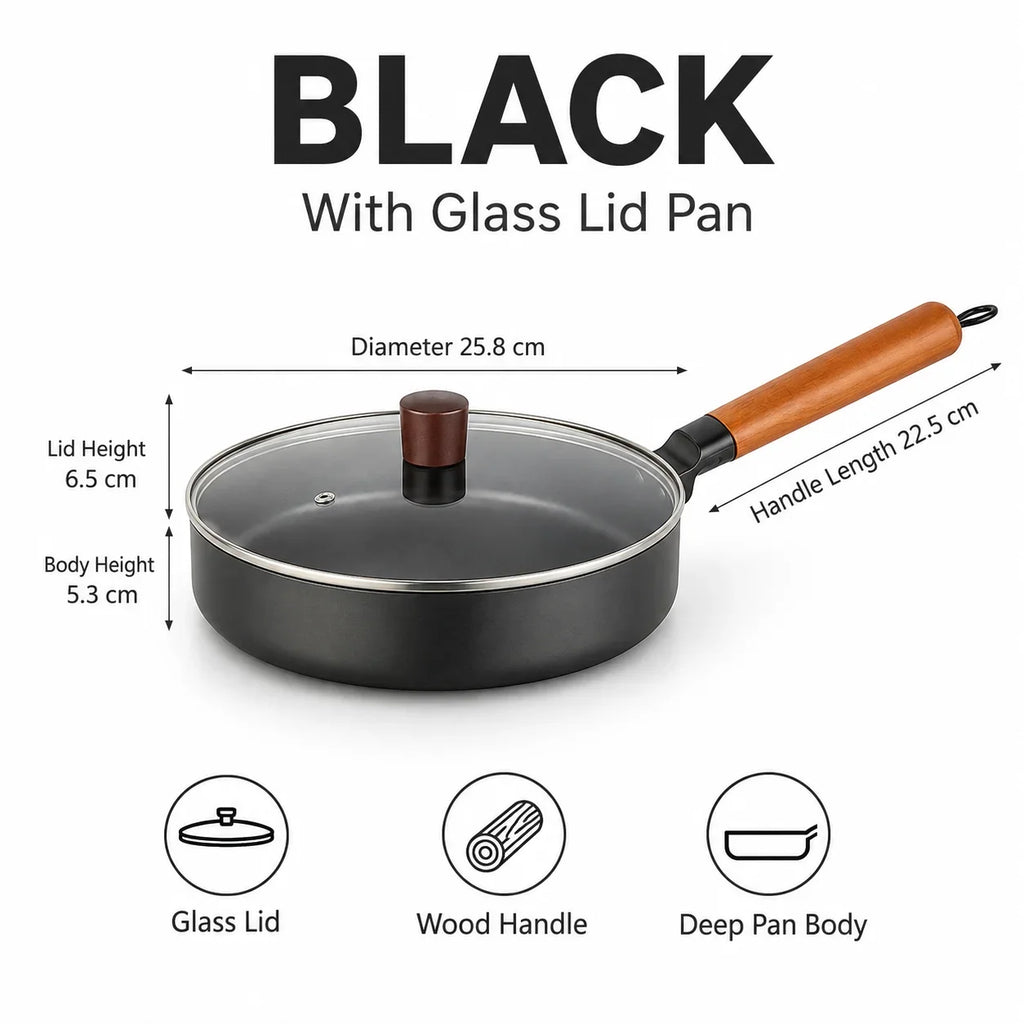 26cm Nitrided Iron Skillet – Japanese Nonstick Induction Frying Pan