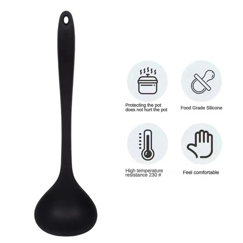 Food Grade Silicone Soup Spoon – Non-Stick & Heat Resistant