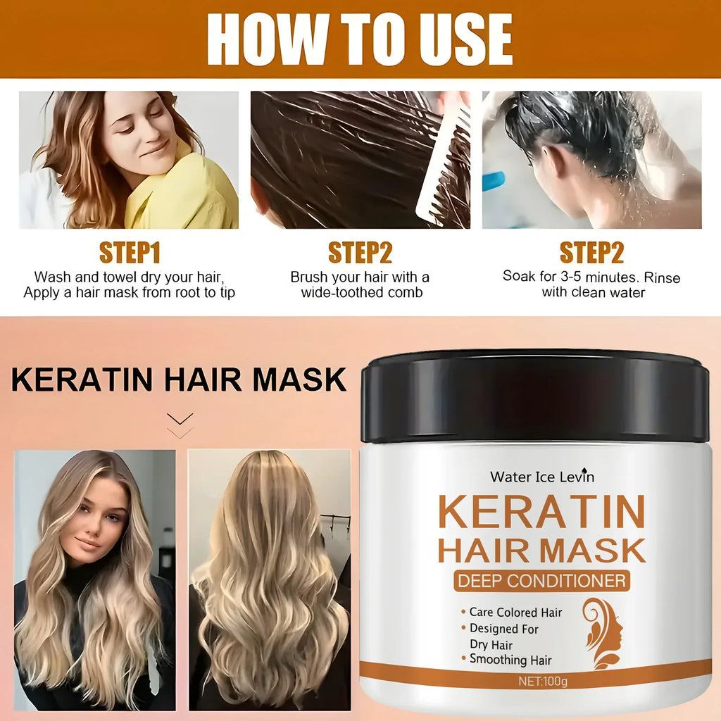 Keratin Hair Mask – Deep Conditioning for Dry, Damaged Hair