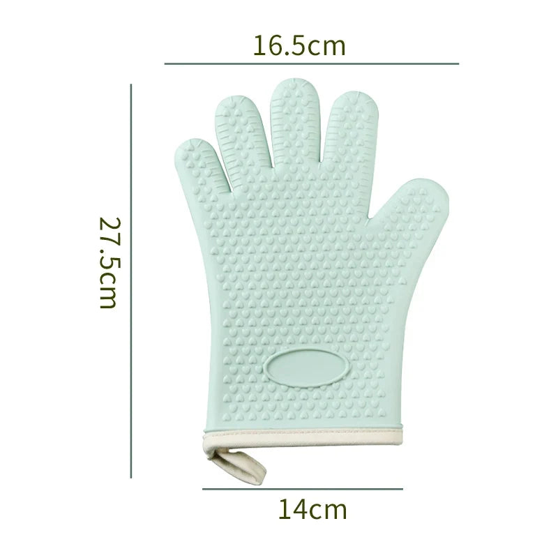 Heat-Resistant Silicone Oven & BBQ Gloves – Non-Slip Kitchen